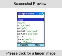 LingvoSoft Dictionary English <-> Spanish for Microsoft Smartphone Screenshot